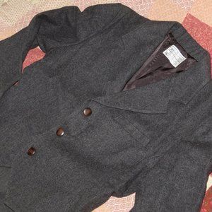 Vintage Grey Virgin Wool Blazer